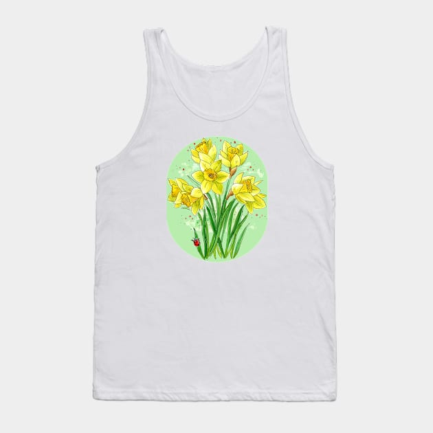 Daffodils Tank Top by Vicky Kuhn Illustration